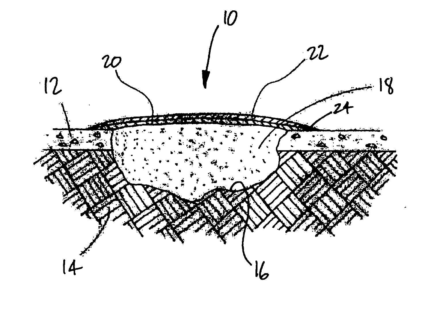 Method for repairing holes in pavement