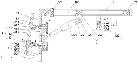 Truck rear-mounted anti-drilling-collision device