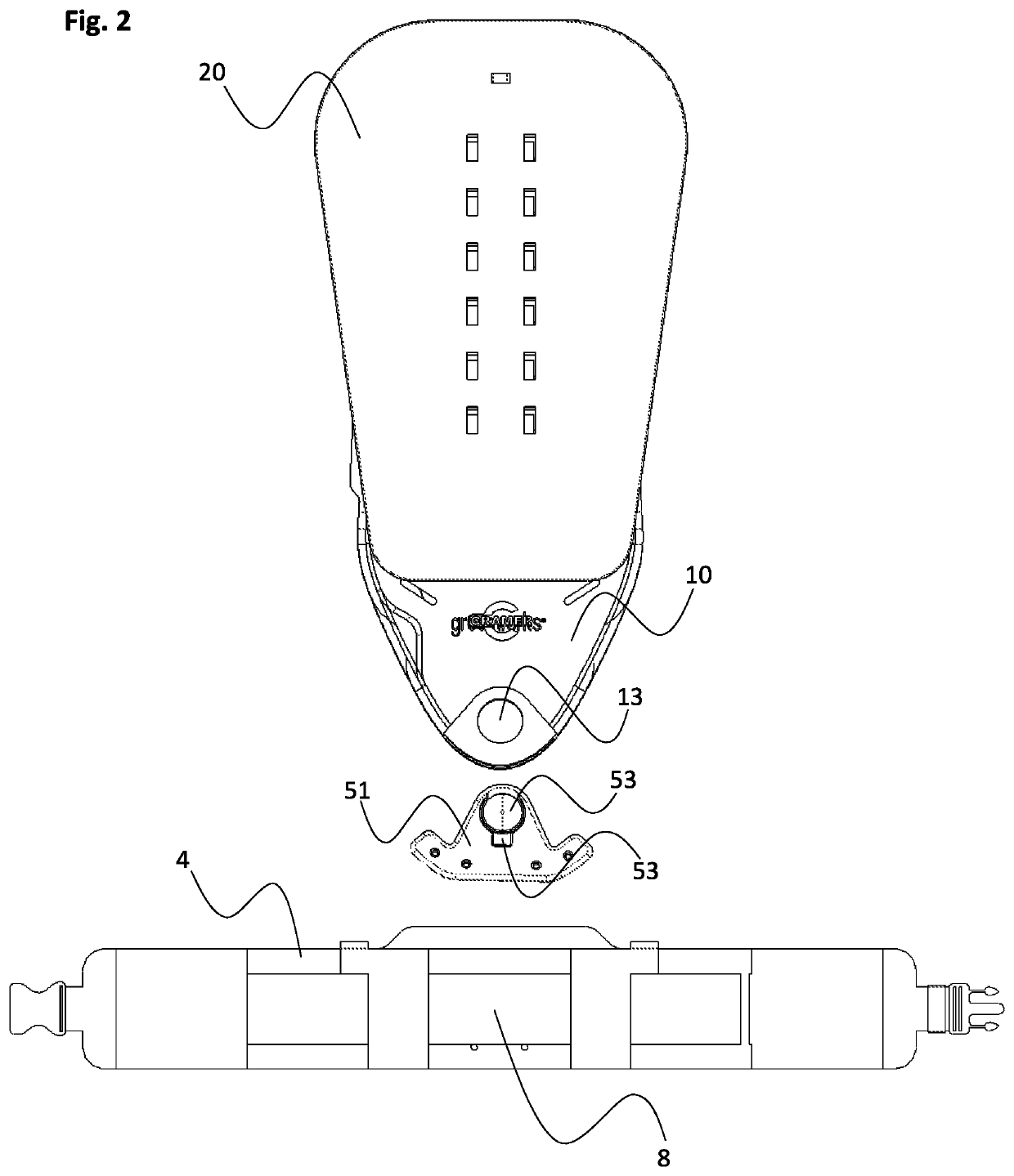 Pivotal carrier assembly for a harness