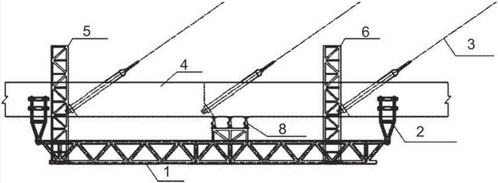 Advancing compensation type cable-stayed bridge overall cable-replacement equipment and cable-replacement method using equipment