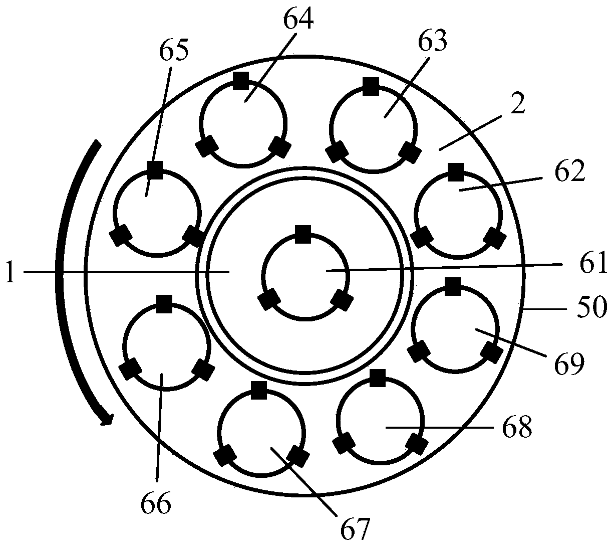 Device and method for multi-optical-fiber high-speed rotating wiredrawing side face fusion beam combination