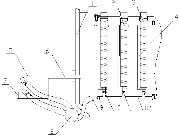 Surrounding type blowing dust removal device