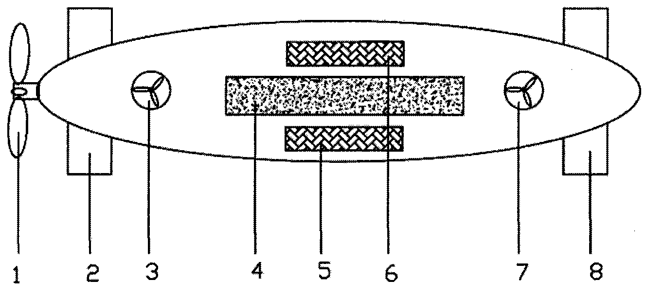 Large depth unmanned submersible and depth composite control method thereof