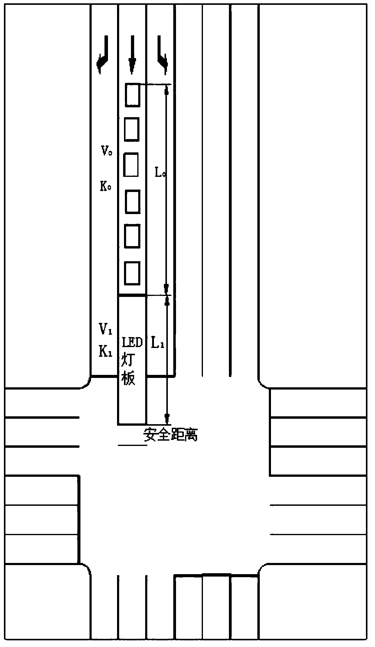 Vehicle guidance auxiliary signal control system and method in waiting area based on ground light board