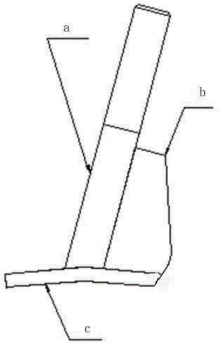 Threshing cylinder tooth component of whole-feed harvesting machine