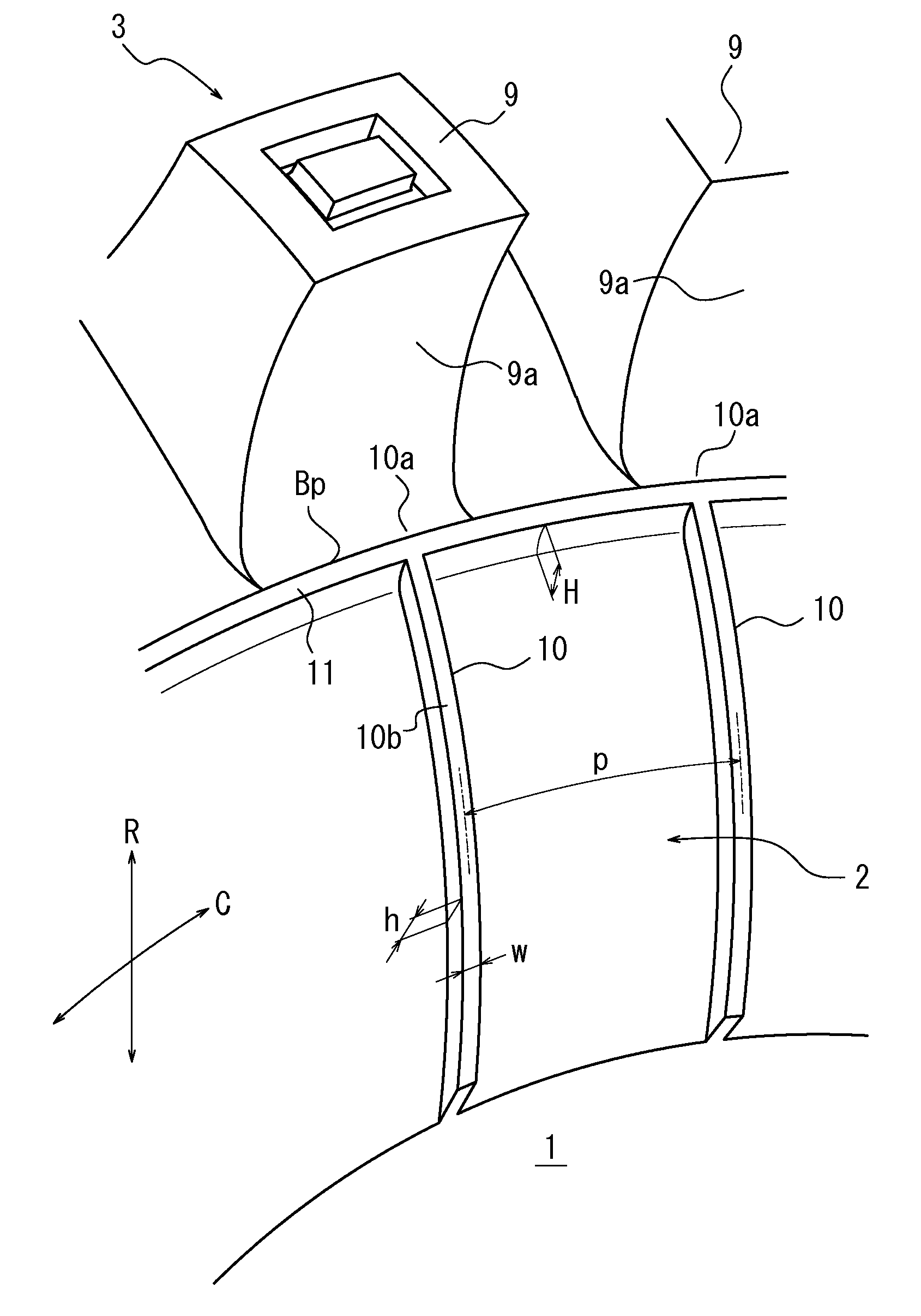 Pneumatic tire for motorcycle