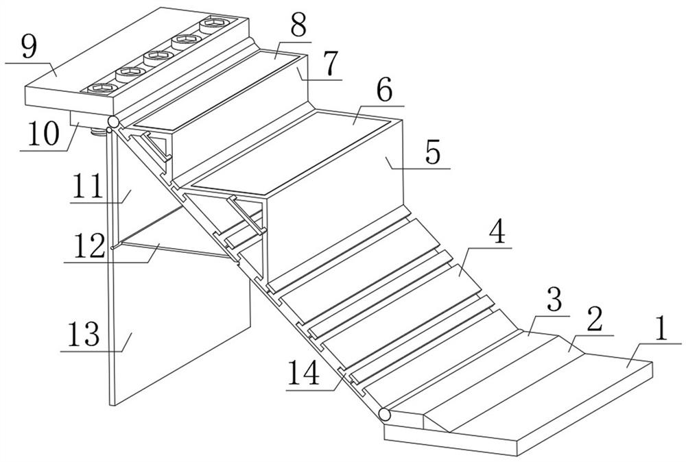 Adjustable wood stair and application method thereof