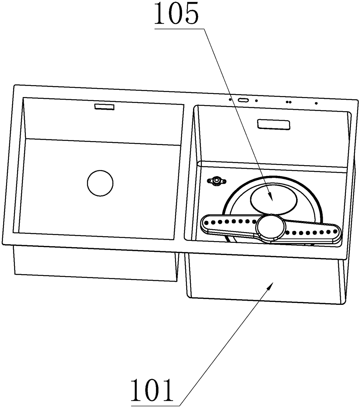Control method of garbage crusher for water tank dish-washing machine