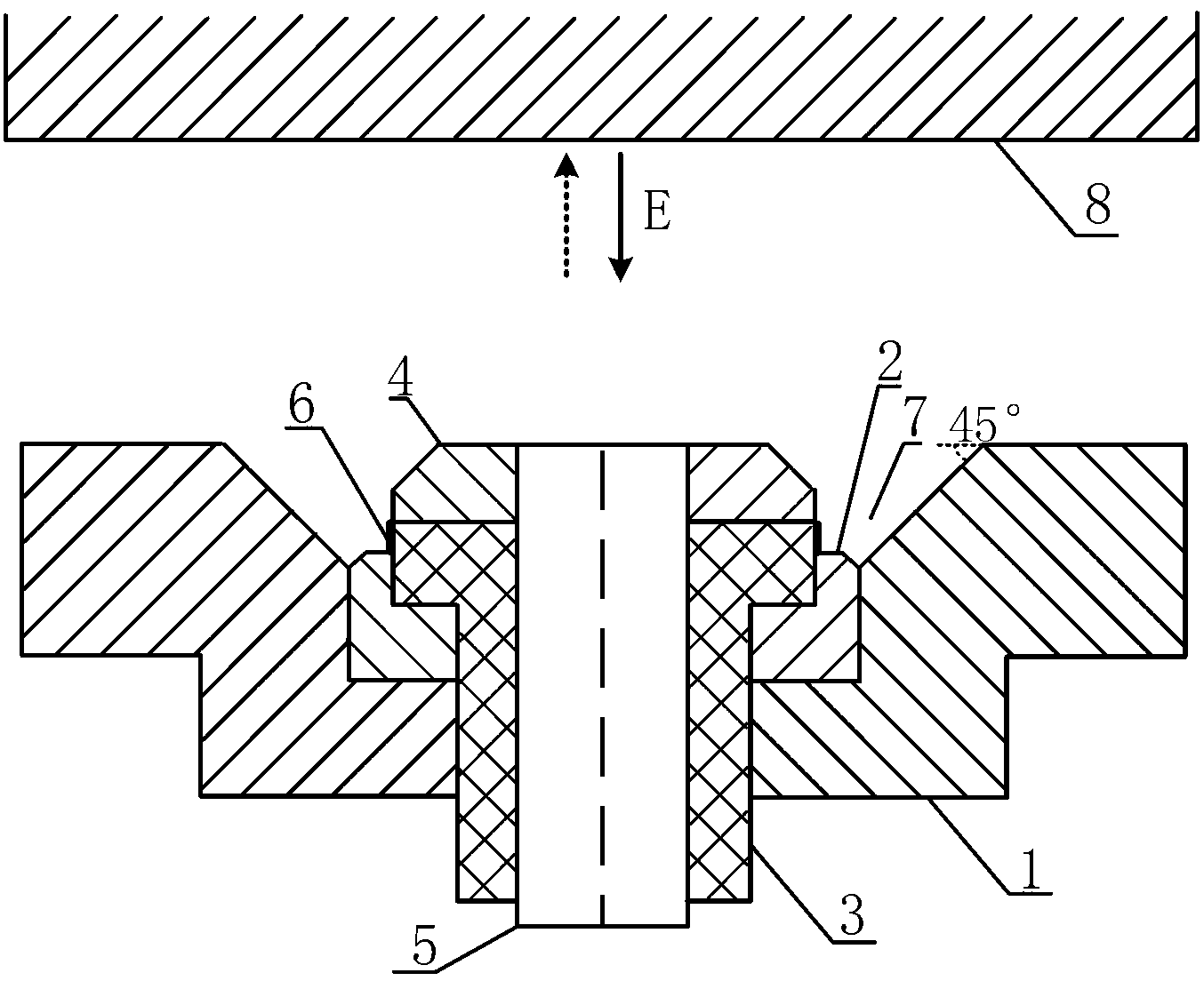 Surface-breakdown-type vacuum switch trigger electrode