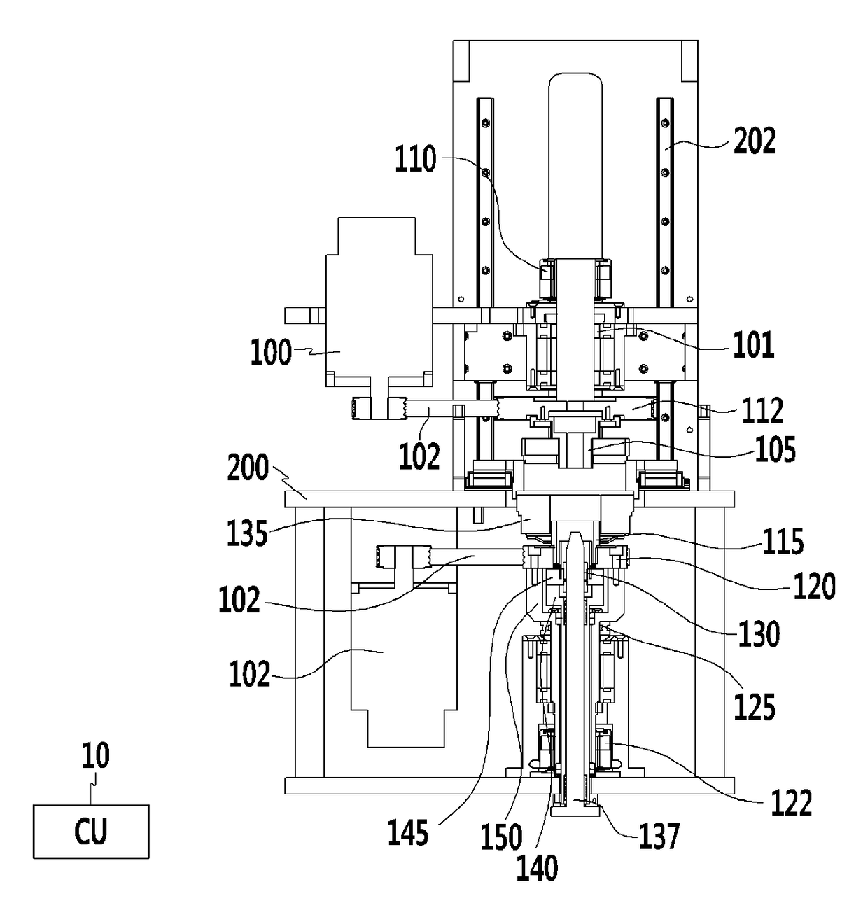 Planetary gear carrier pack transmission error inspection device