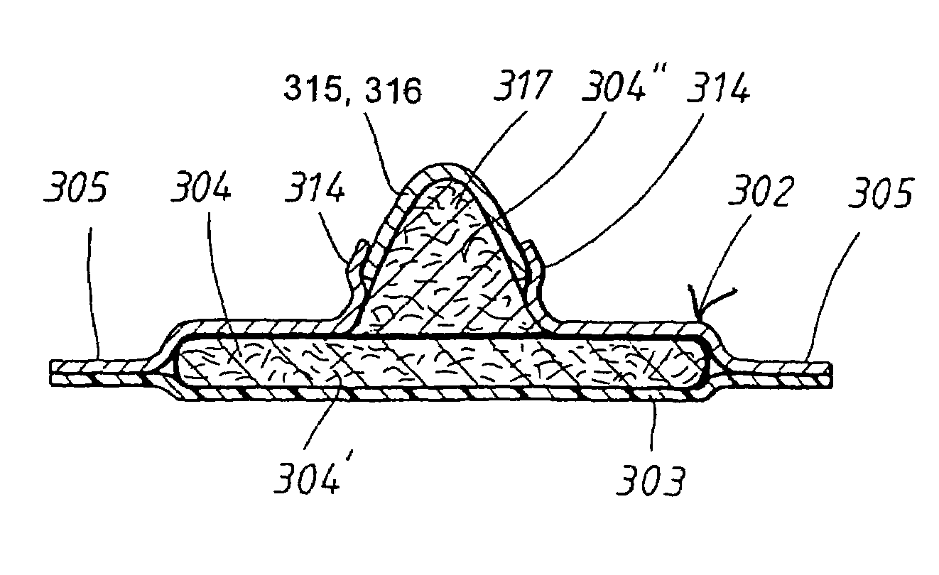 Absorbent article having improved surface properties