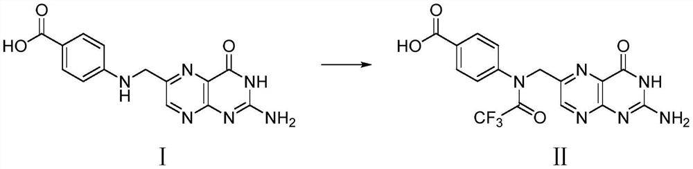 Preparation method of N10-trifluoroacetyl pteroic acid