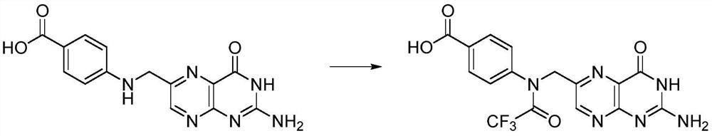 Preparation method of N10-trifluoroacetyl pteroic acid