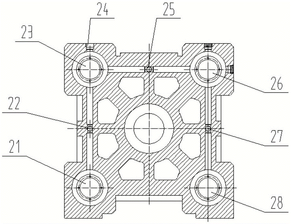 A Die Clamping Mechanism with Internal Circulation and Two Plates for Easy Debugging