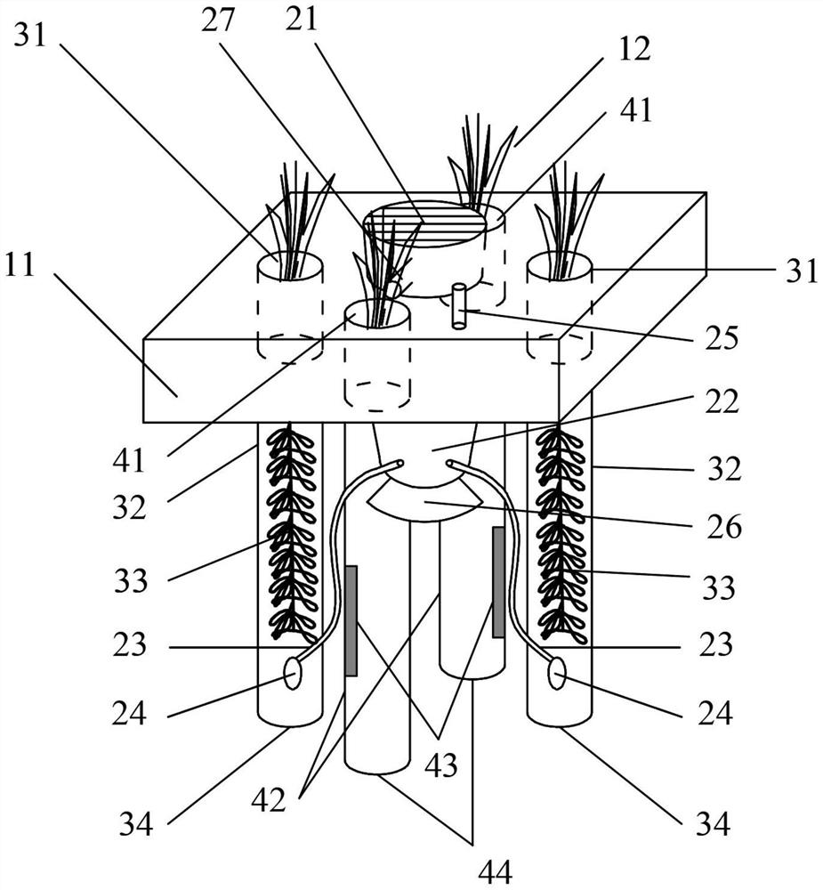 Contact oxidation and ultraviolet combined type circulating flow ecological water purification system