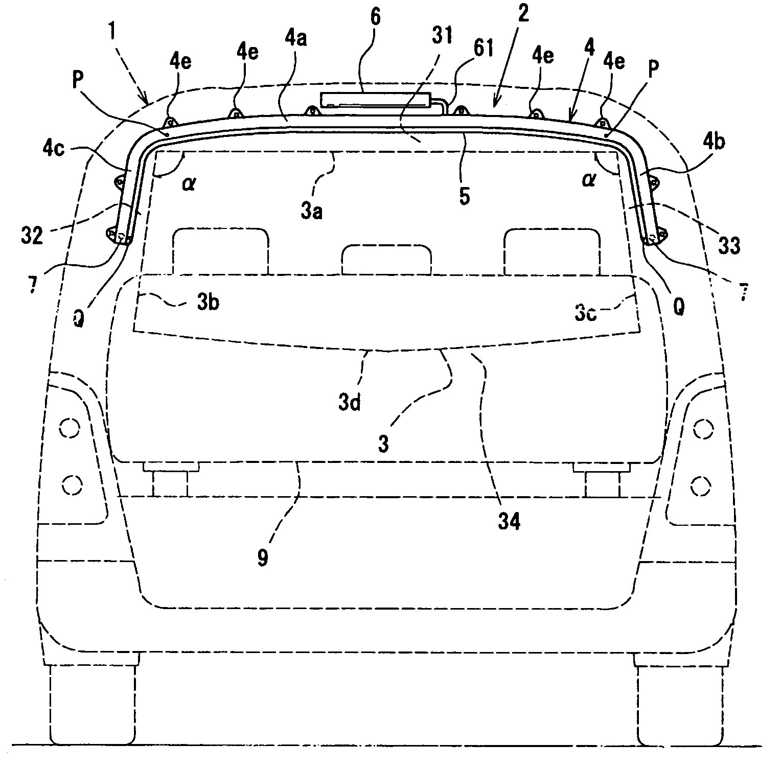 Curtain airbag device