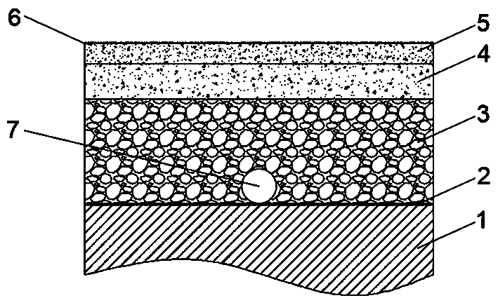 Recycled aggregate water-permeable pavement structure and paving method
