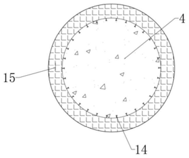A self-resetting shock-absorbing structure of center pillars and arc-shaped rubber bearings in assembled subway stations
