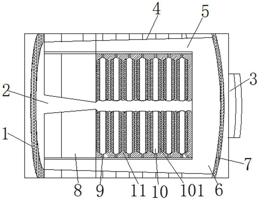 An oil-absorbing anti-clogging structure of an automobile electric pump