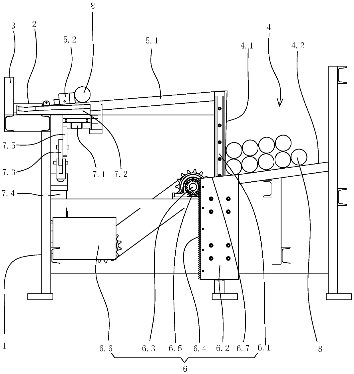 Circular saw machine automatic feeding system