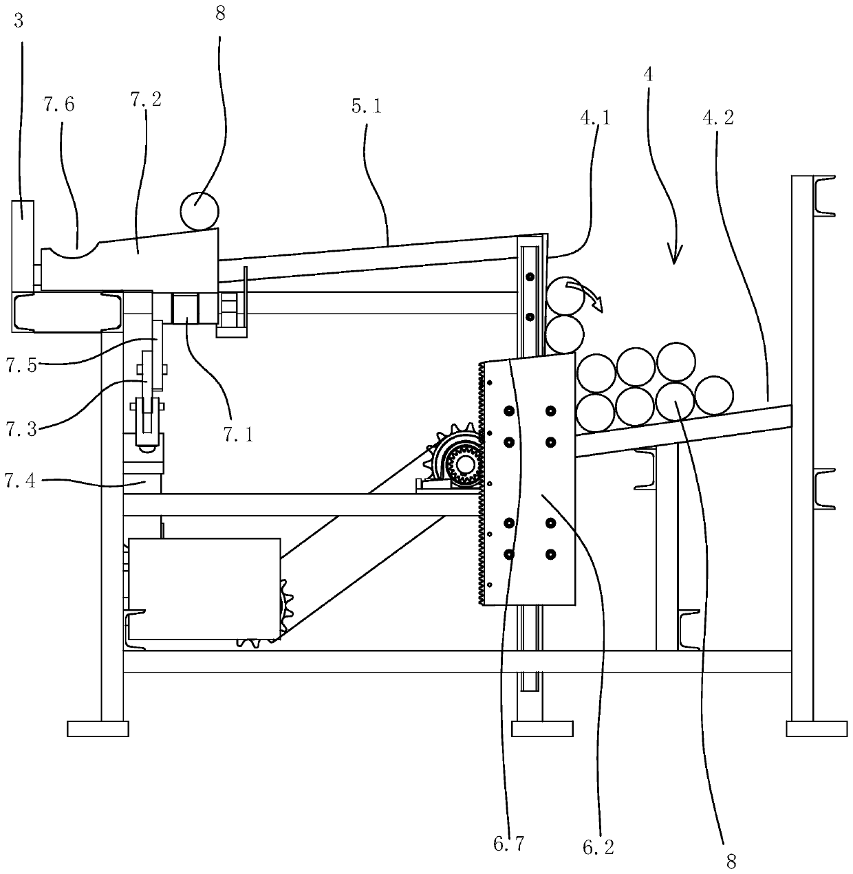 Circular saw machine automatic feeding system