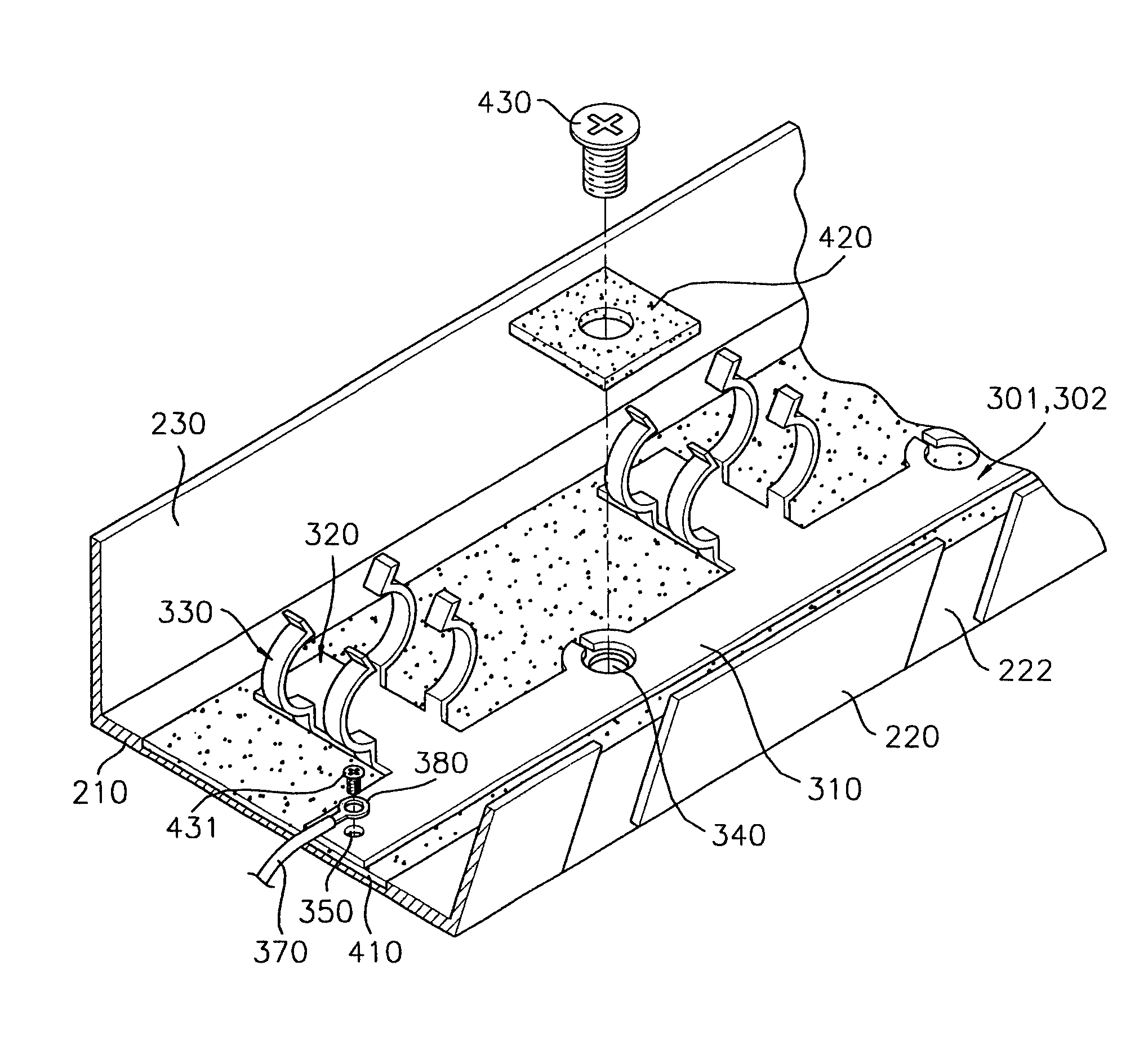 Liquid crystal display device including a cold cathode fluorescent lamp and a container for receiving the same