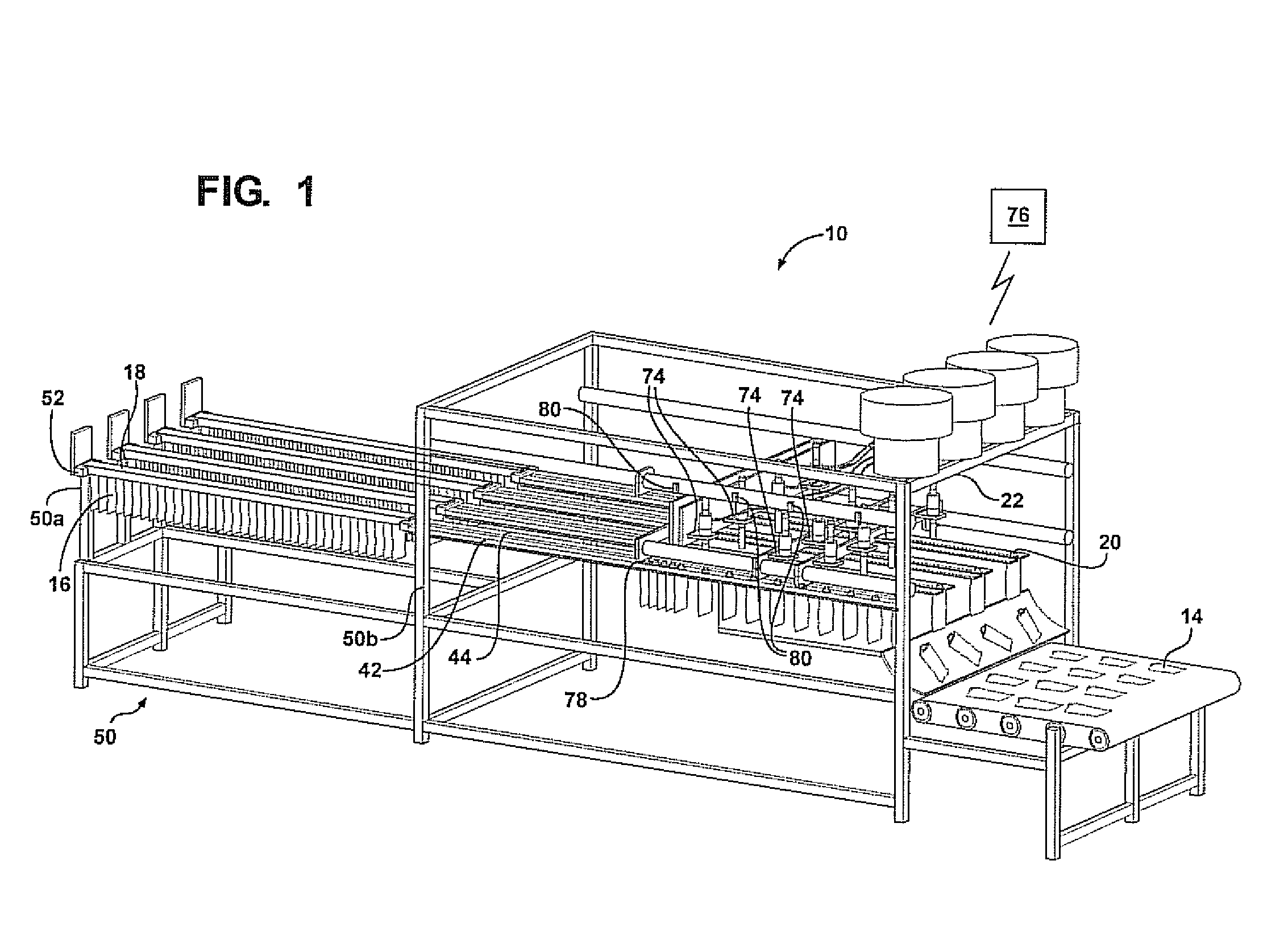 Machine and method for manufacturing a packaged product