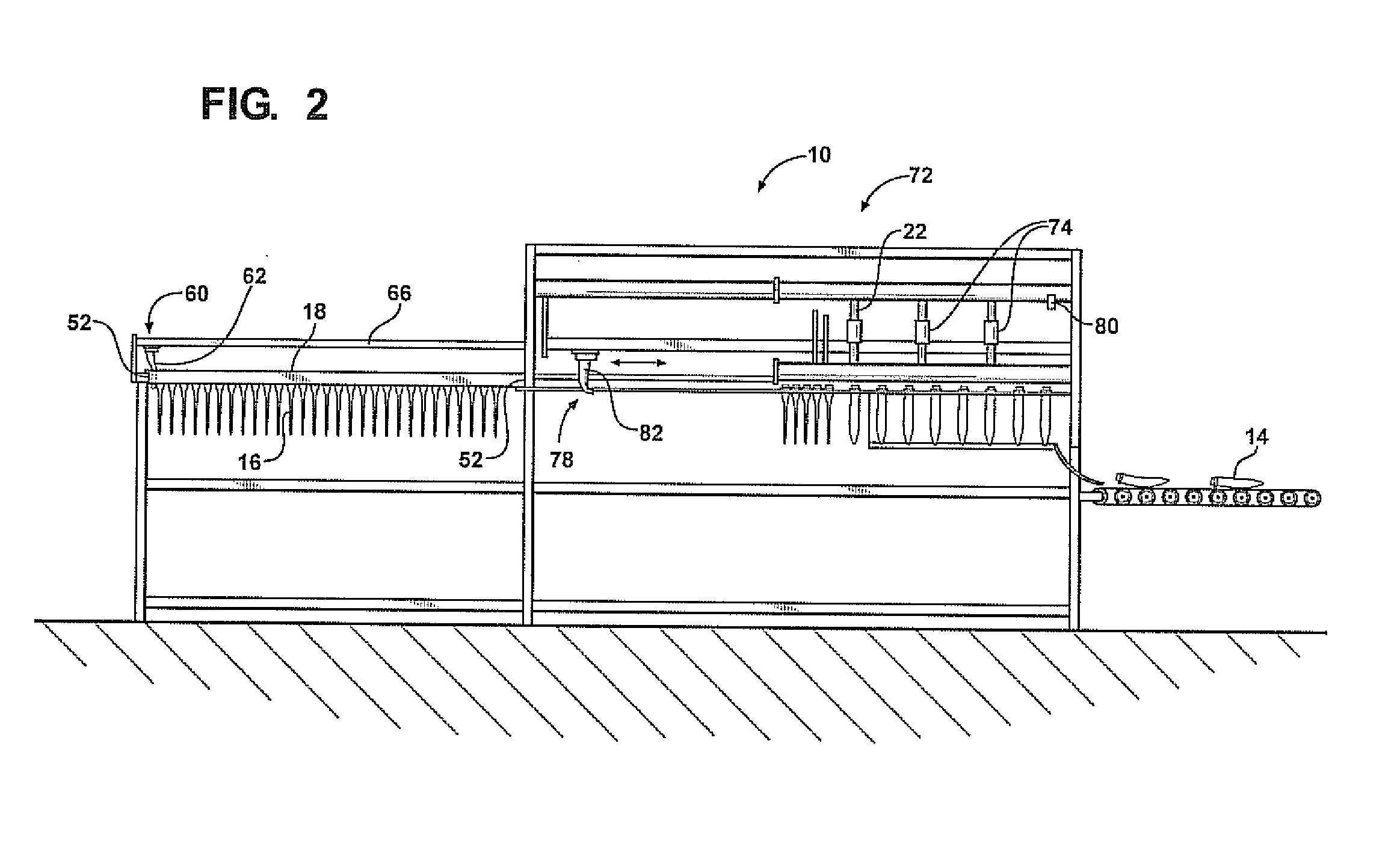 Machine and method for manufacturing a packaged product