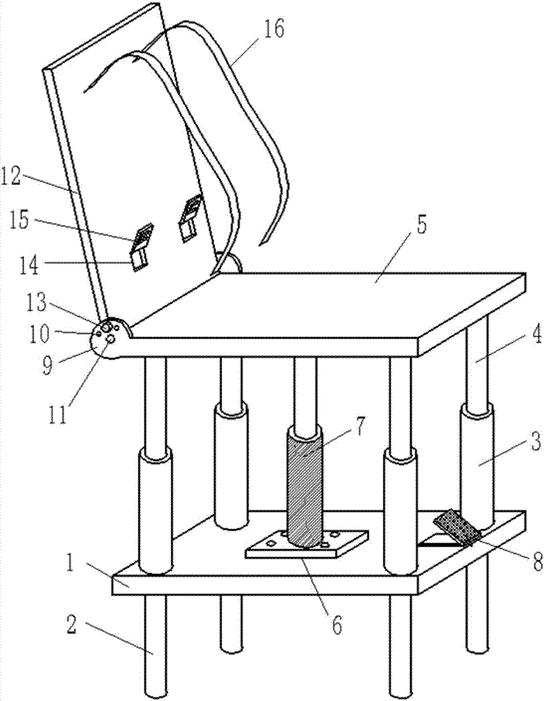 Myopia-prevention chair for middle school student