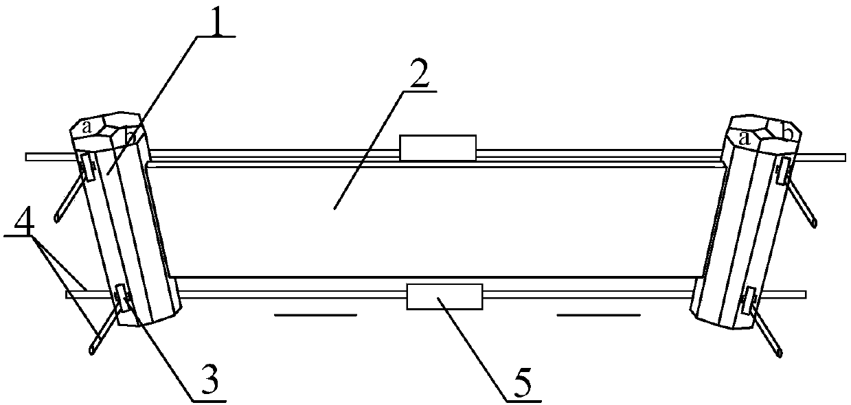 Rope tenon beam and slab structure