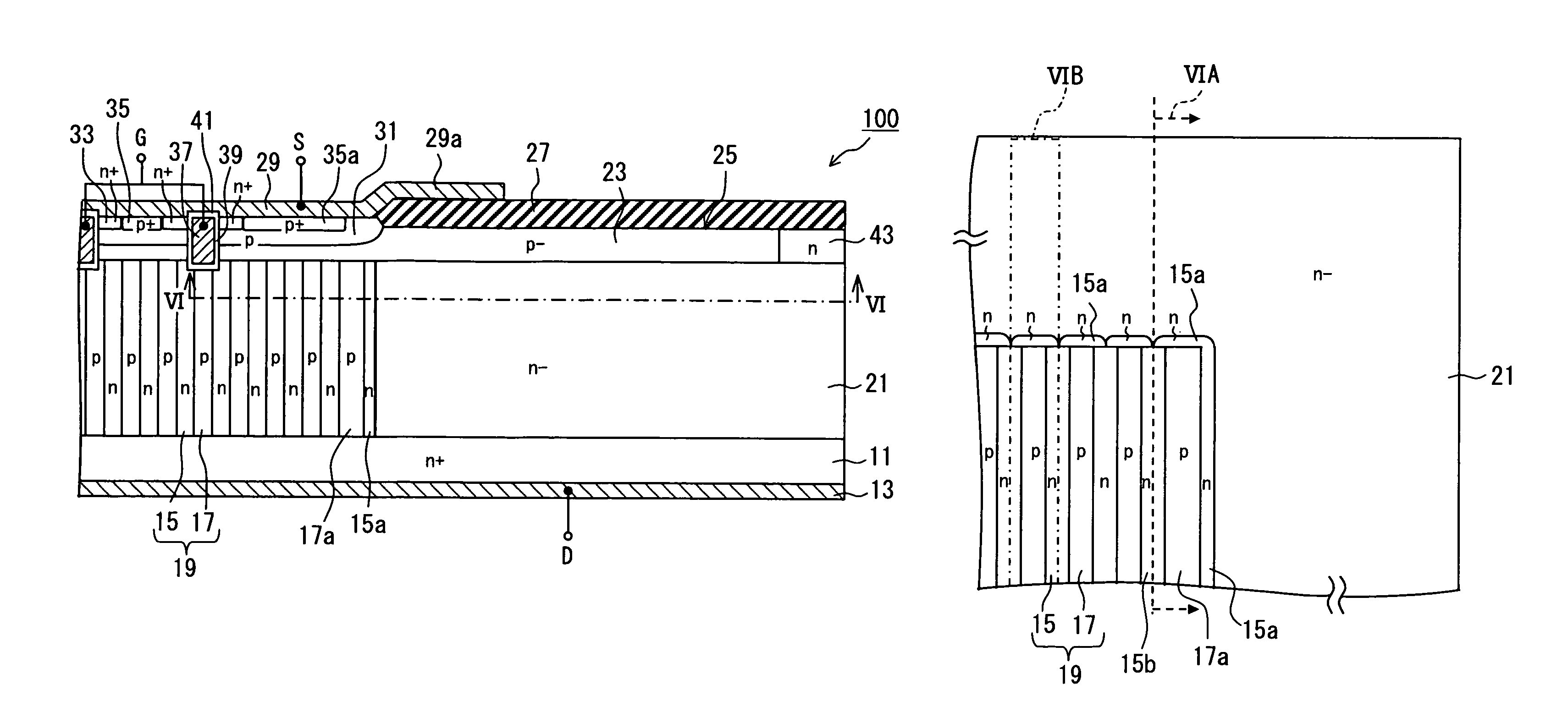Semiconductor device having p-n column portion