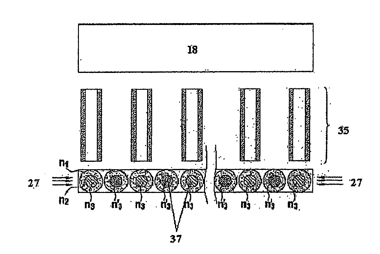 Light Focusing in Linear Channel Arrays