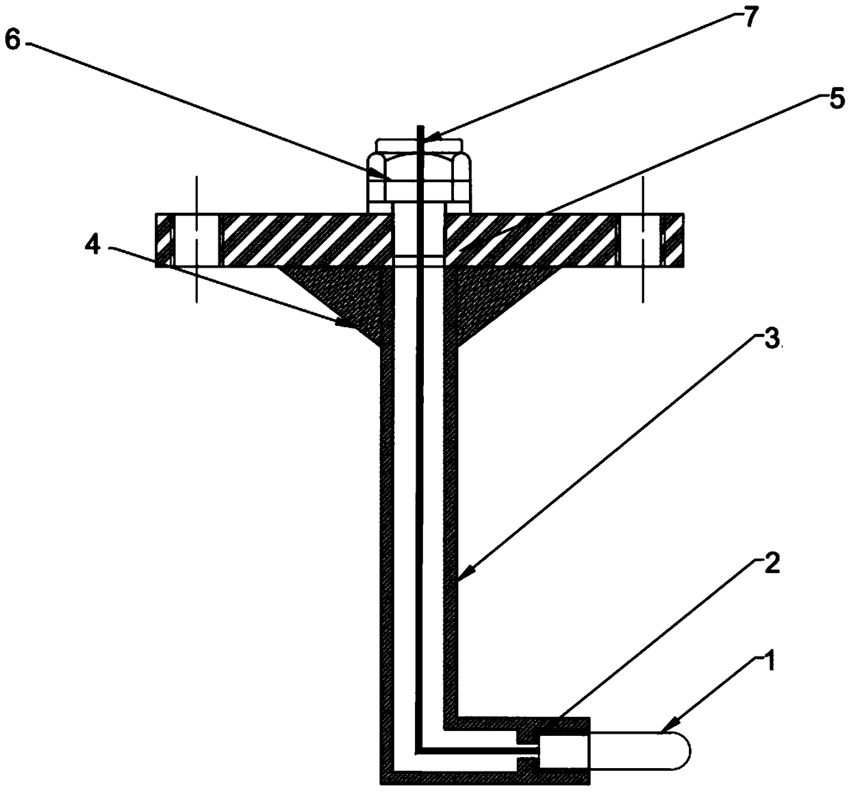 Novel auxiliary anode fixing device