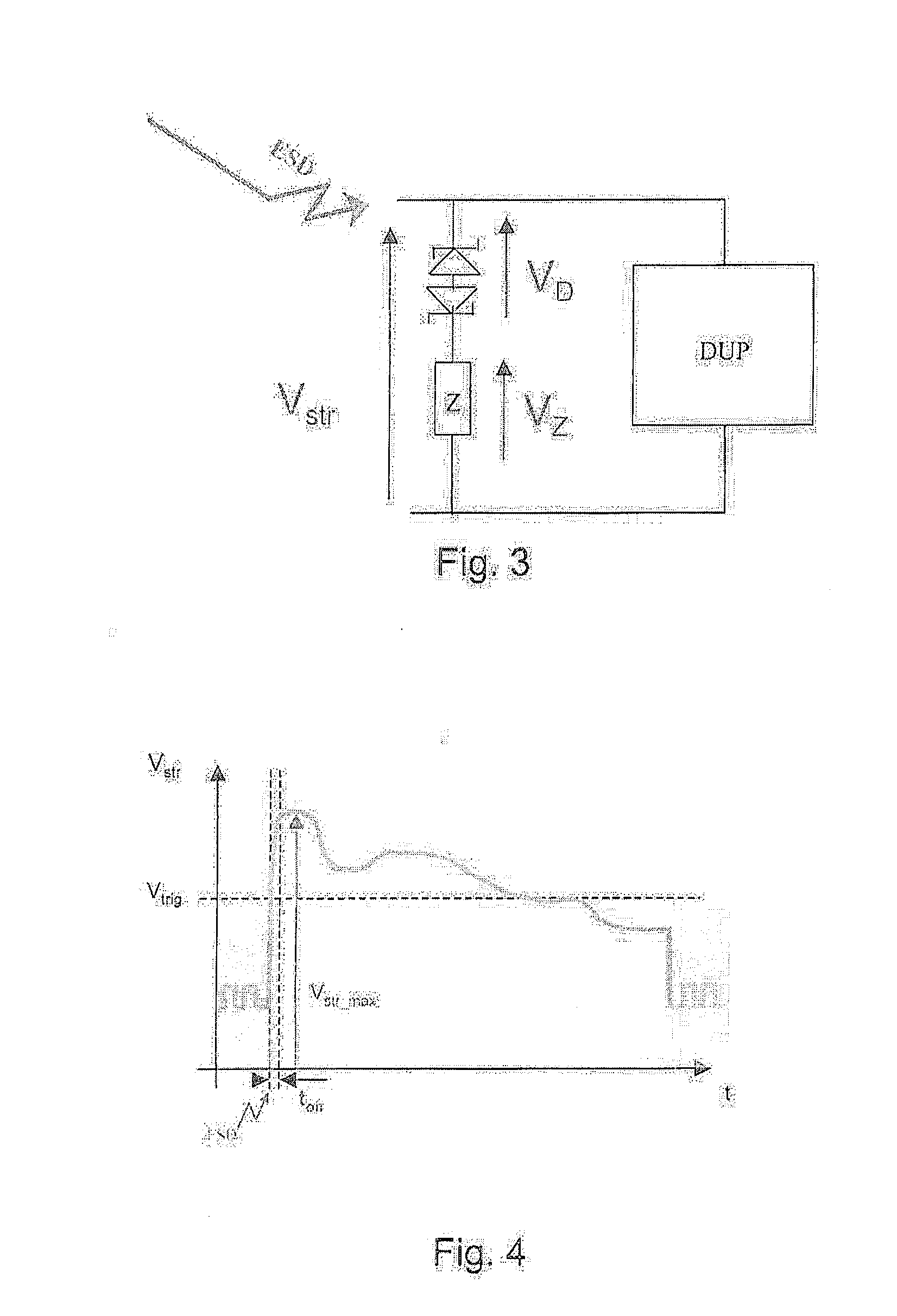Esd-protection device, a semiconductor device and integrated system in a package comprising such a device