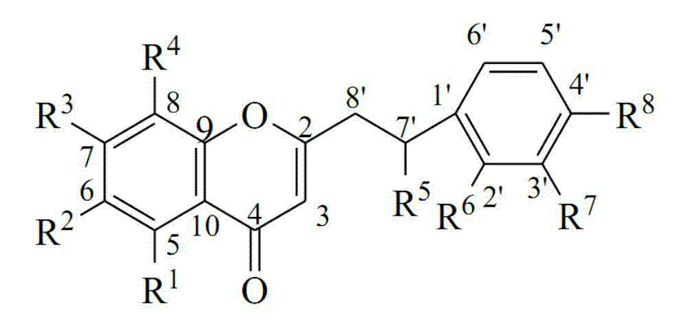 Determination method of total 2-(2-phenethyl) chromone compound content
