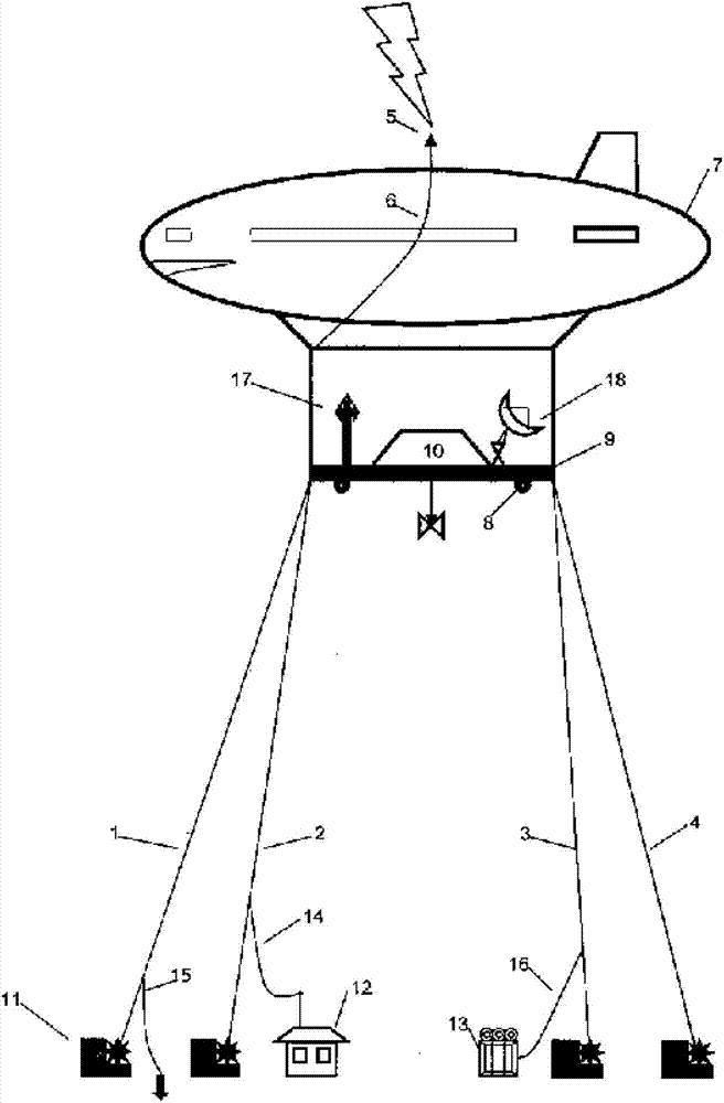 Power generating and monitoring integrated aerial wind power generation system