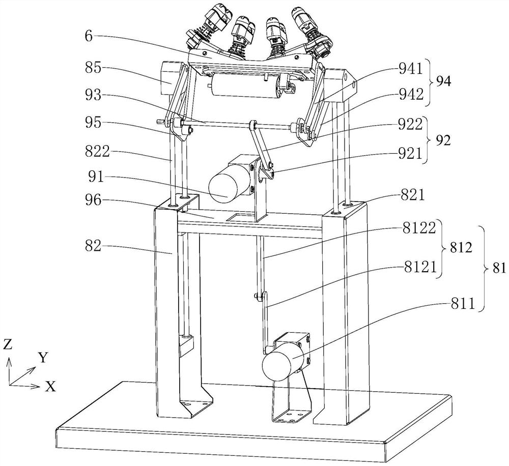 Afterbrain massage mechanical arm and hair washing machine