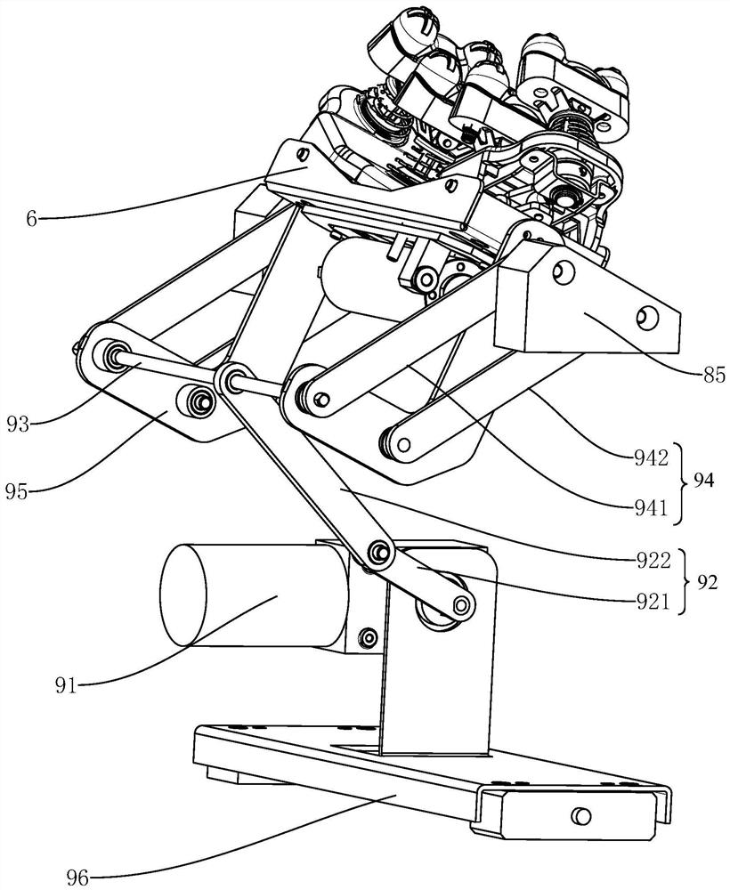 Afterbrain massage mechanical arm and hair washing machine