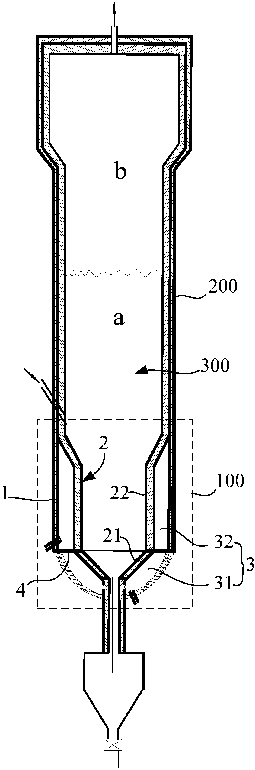 Fluidized bed gas distributor, fluidized bed reactor and gasification method