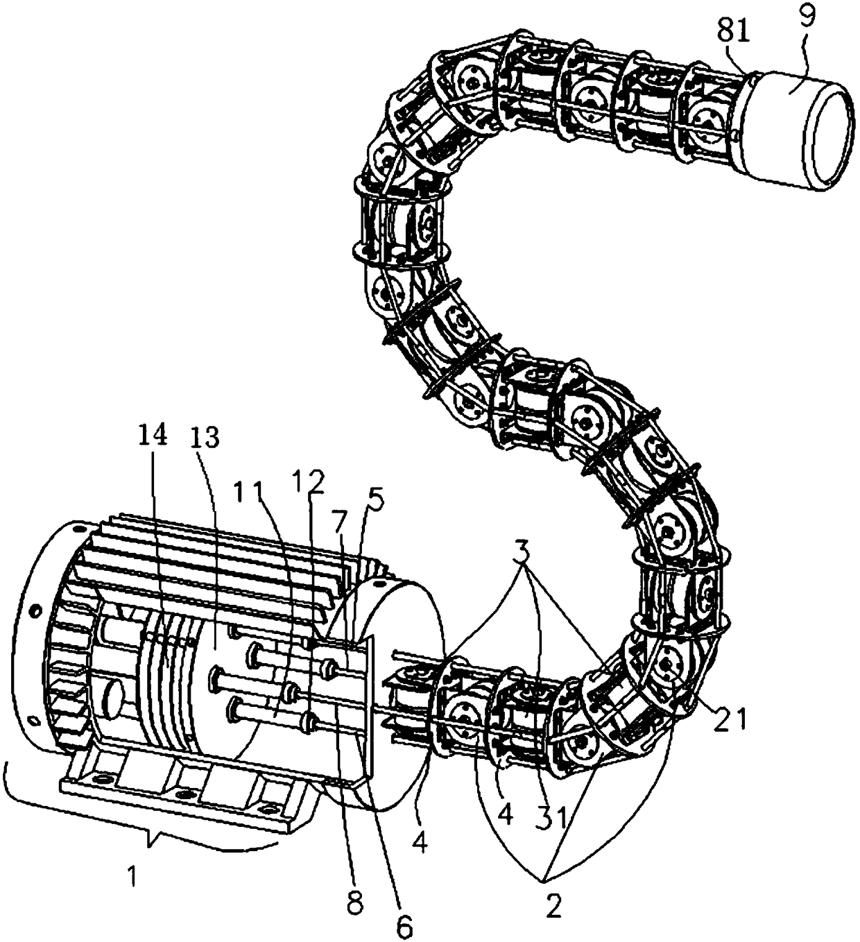 Multi-joint flexible robotic arm