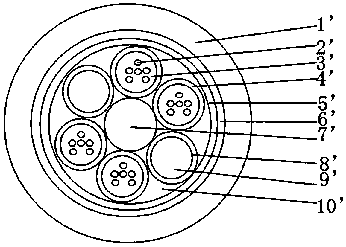 A non-equivalent area photoelectric hybrid cable