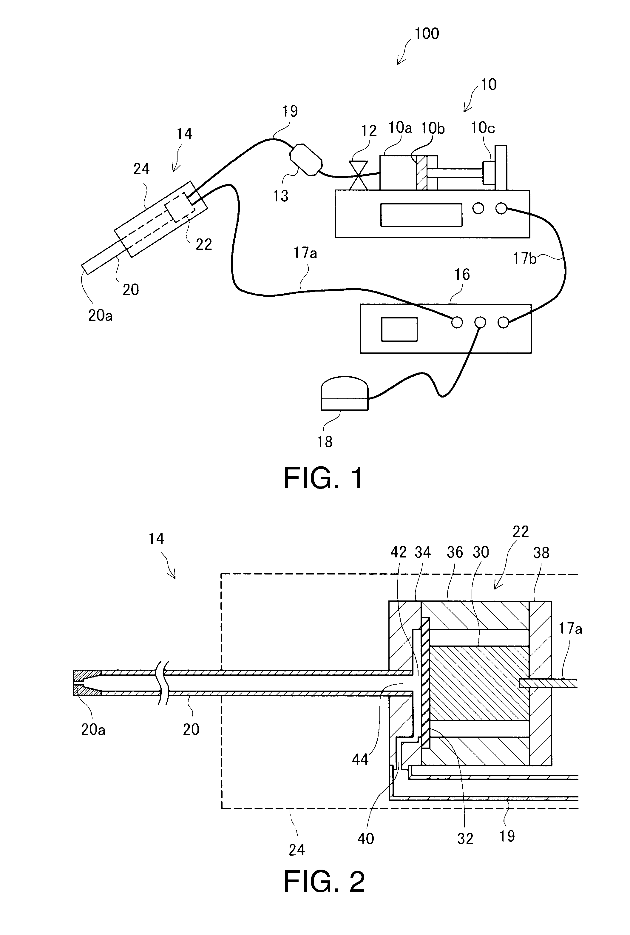 Fluid ejection device and medical apparatus