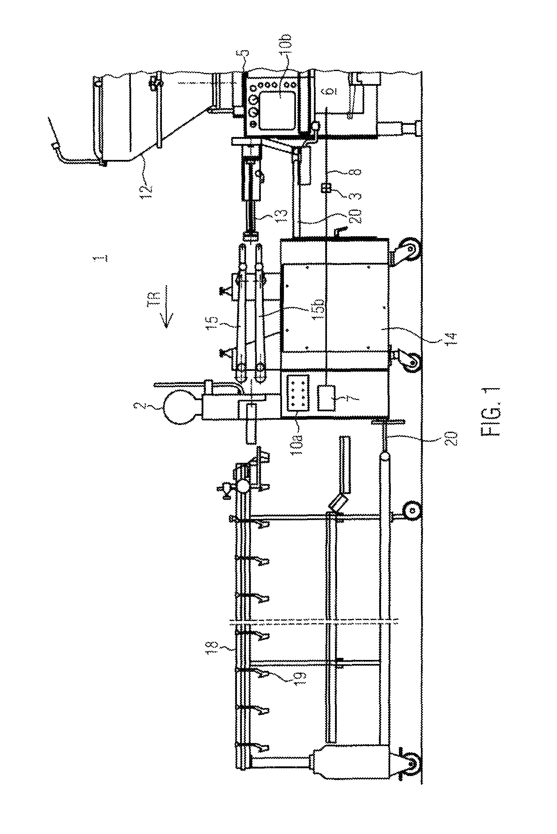 Device and method for controlling a filling machine
