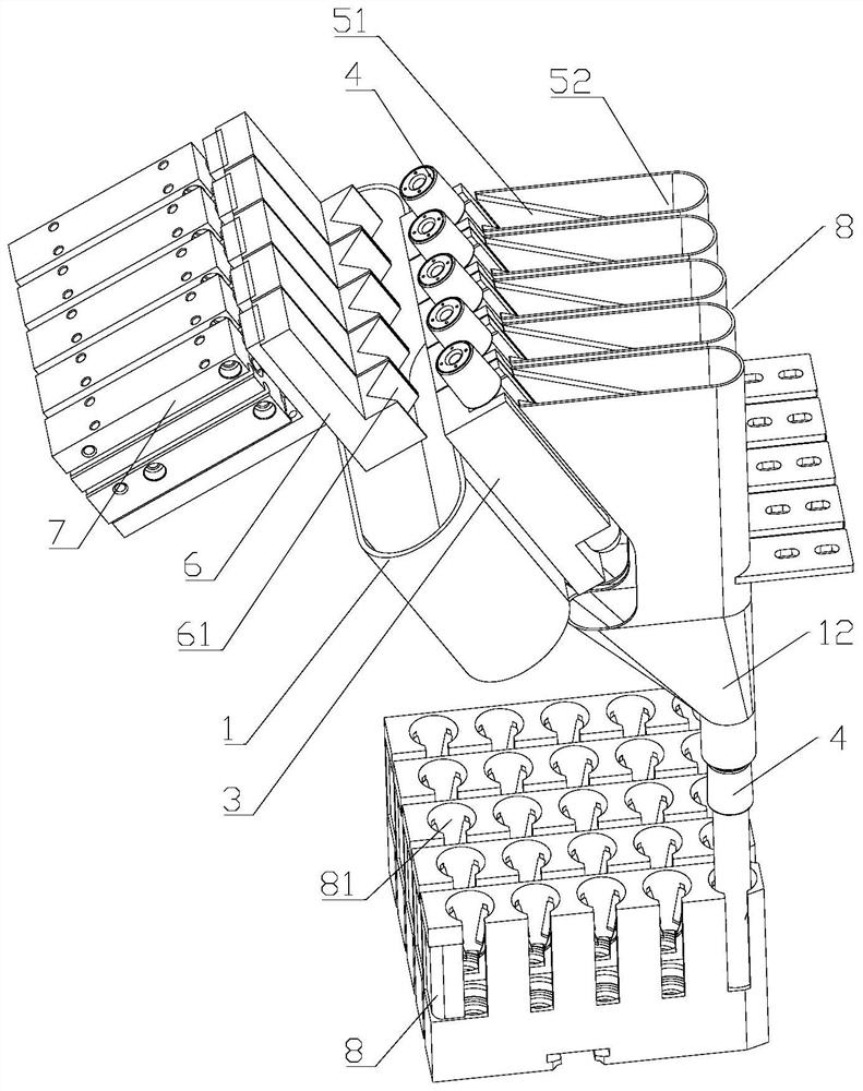 Discharging mechanism of blood collection tube conveying line