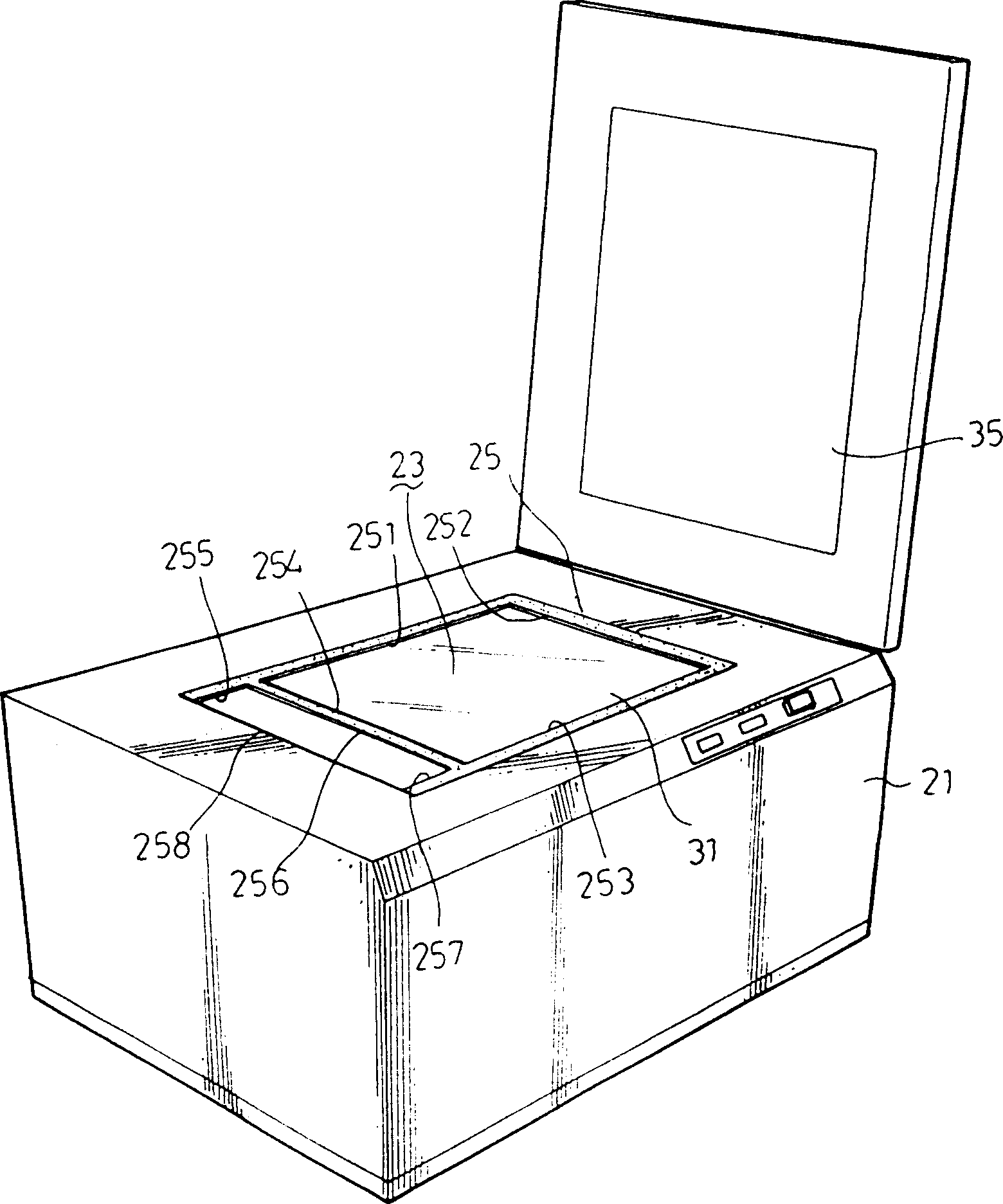 Primary positioning method for penetrating type scanning light source