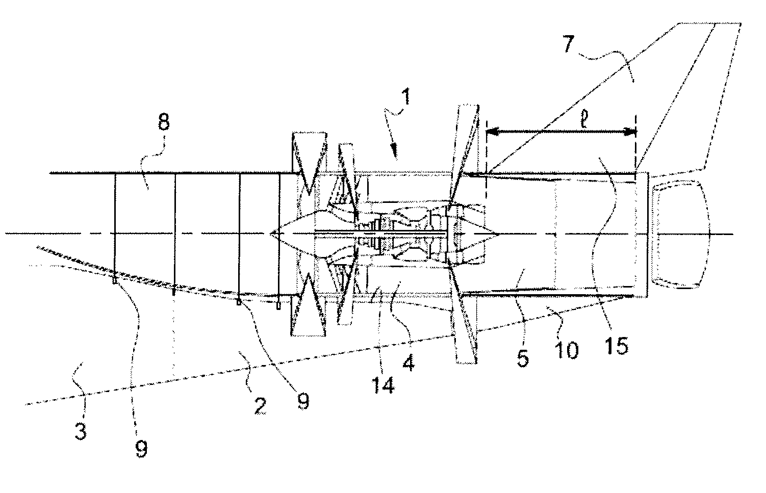 Turbojet for aircraft, aircraft equipped with such a turbojet, and method for mounting such a turbojet on an aircraft