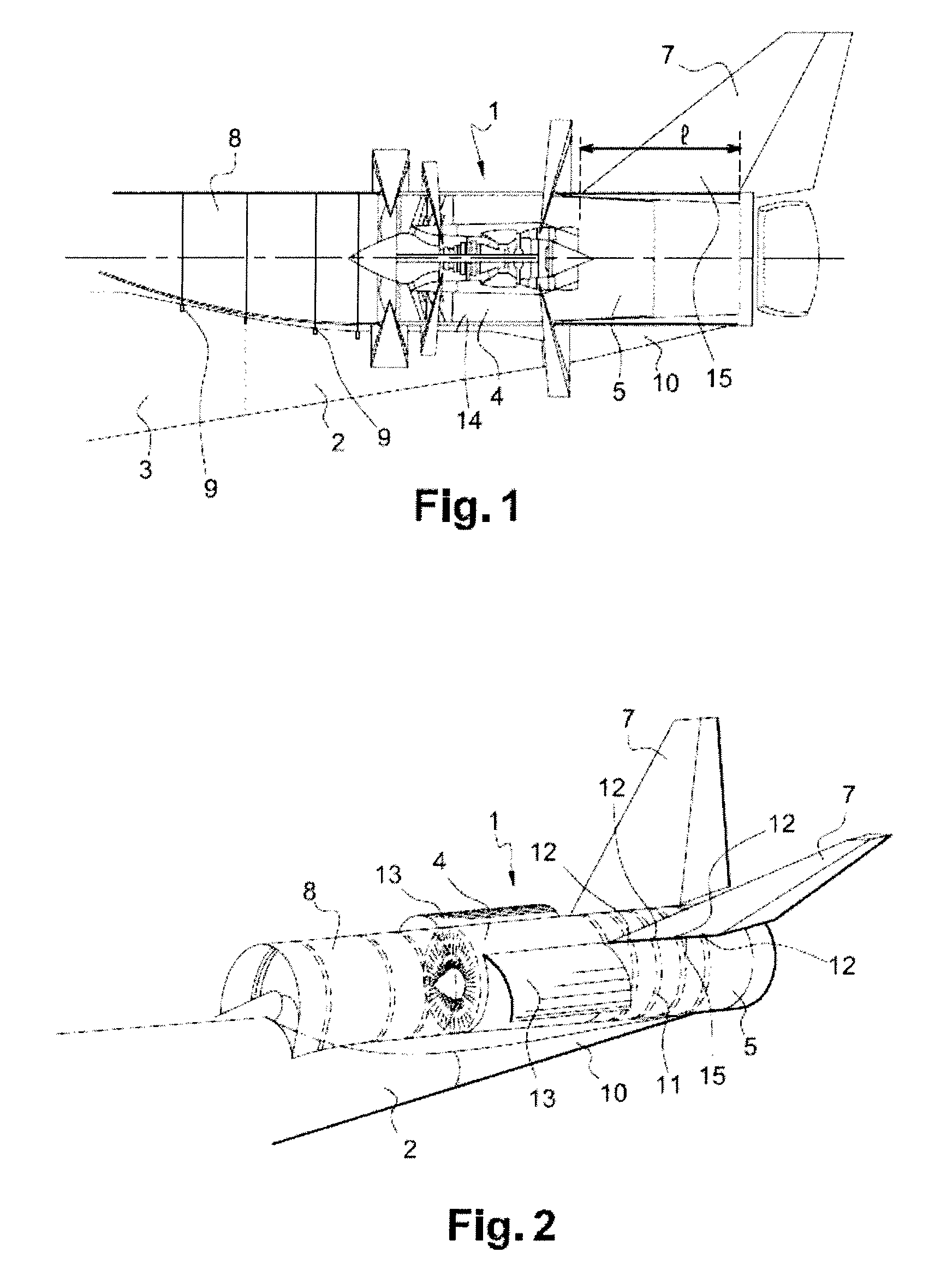 Turbojet for aircraft, aircraft equipped with such a turbojet, and method for mounting such a turbojet on an aircraft