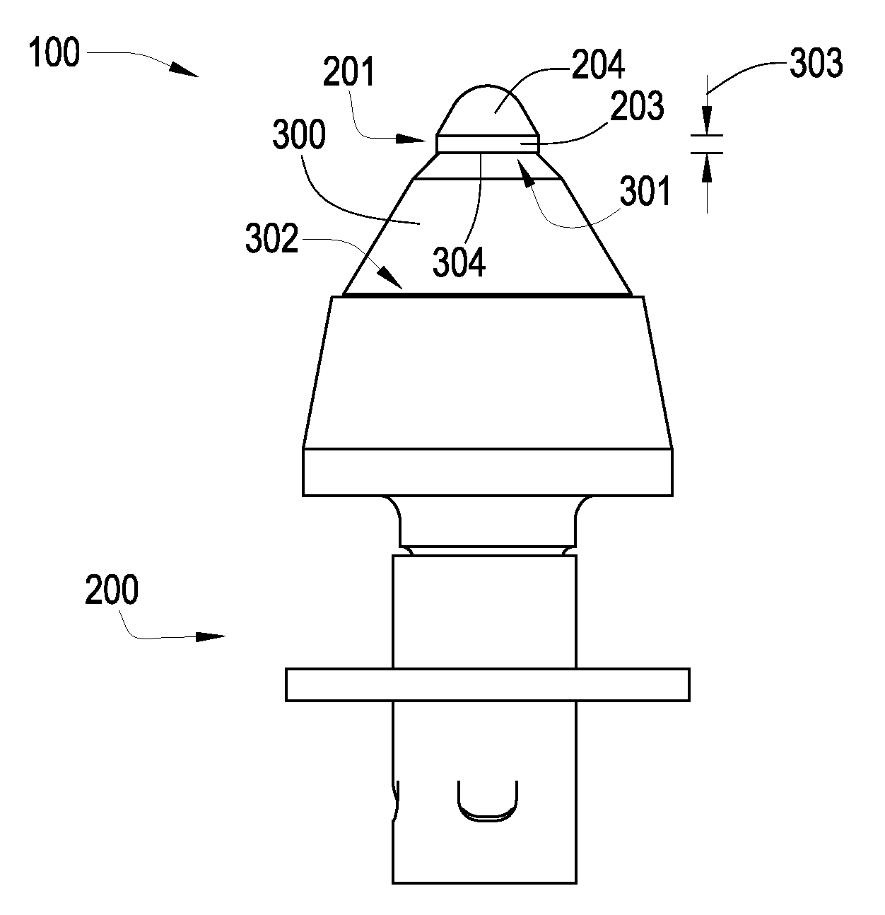 Tool with a large volume of a superhard material