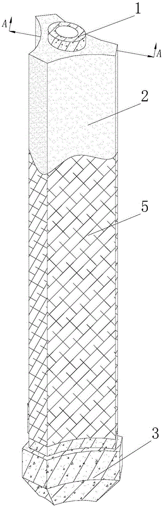 Extrusion formed precast pile stiffness core and cement soil combined Y-shaped pile and construction method thereof