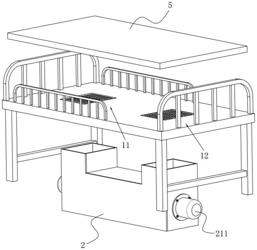 A moisture-absorbing and temperature-regulating nursing bed